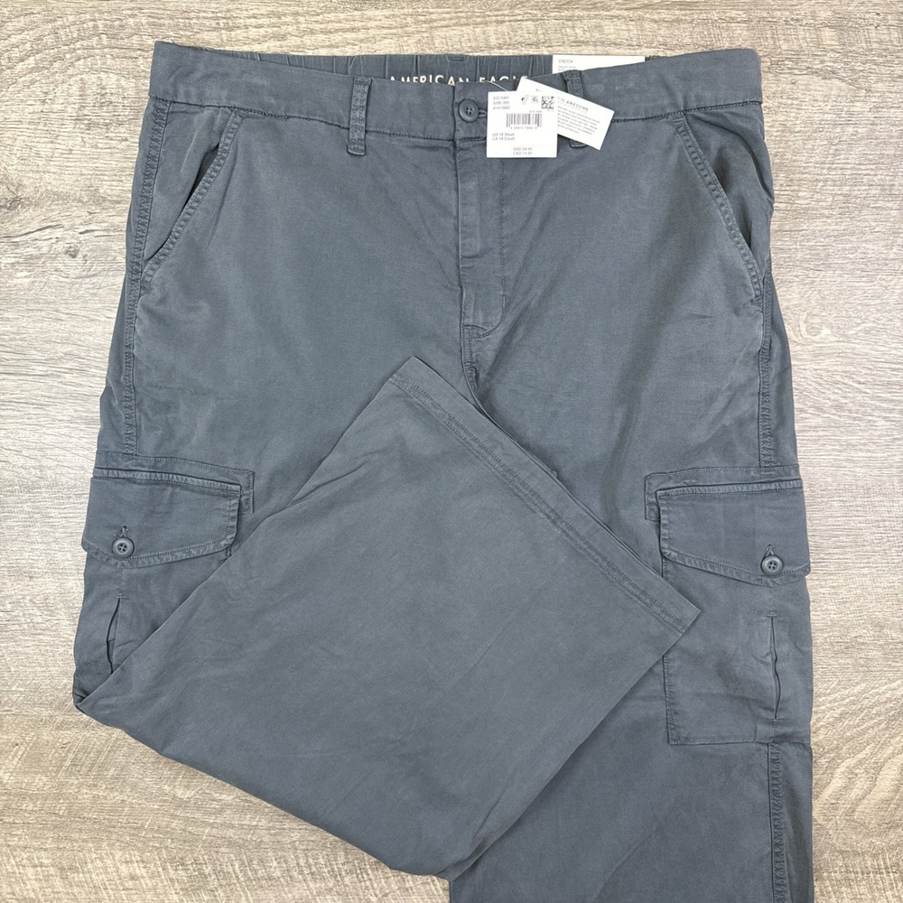 NWT American Eagle dreamy drape mid-rise baggy wide leg cargo pants women's 18S